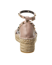 Valentino Rockstud 55 Grainy Leather Platform Sandal