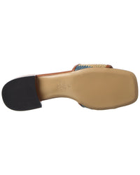 Valentino Vlogo Signature 20 Straw & Leather Sandal