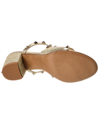 Valentino Rockstud 60 Rope & Leather Sandal