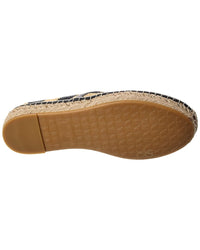 Valentino Vlogo Straw & Leather Mule Espadrille