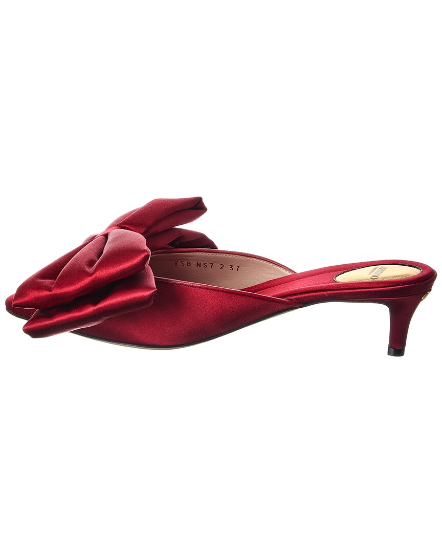 Valentino Yolande Bow 45 Satin Mule