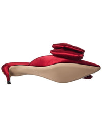 Valentino Yolande Bow 45 Satin Mule