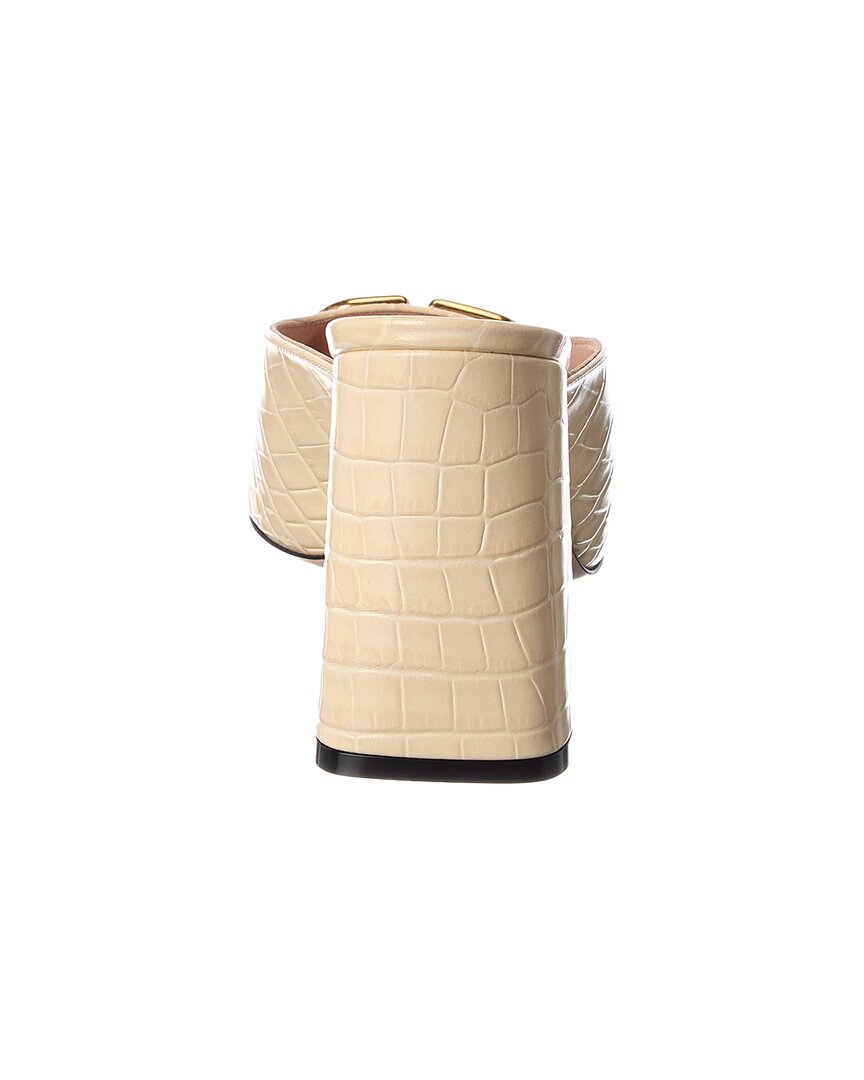 Valentino Vlogo Signature 95 Croc-Embossed Leather Sandal