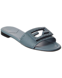 Fendi Ff Baguette Leather Sandal
