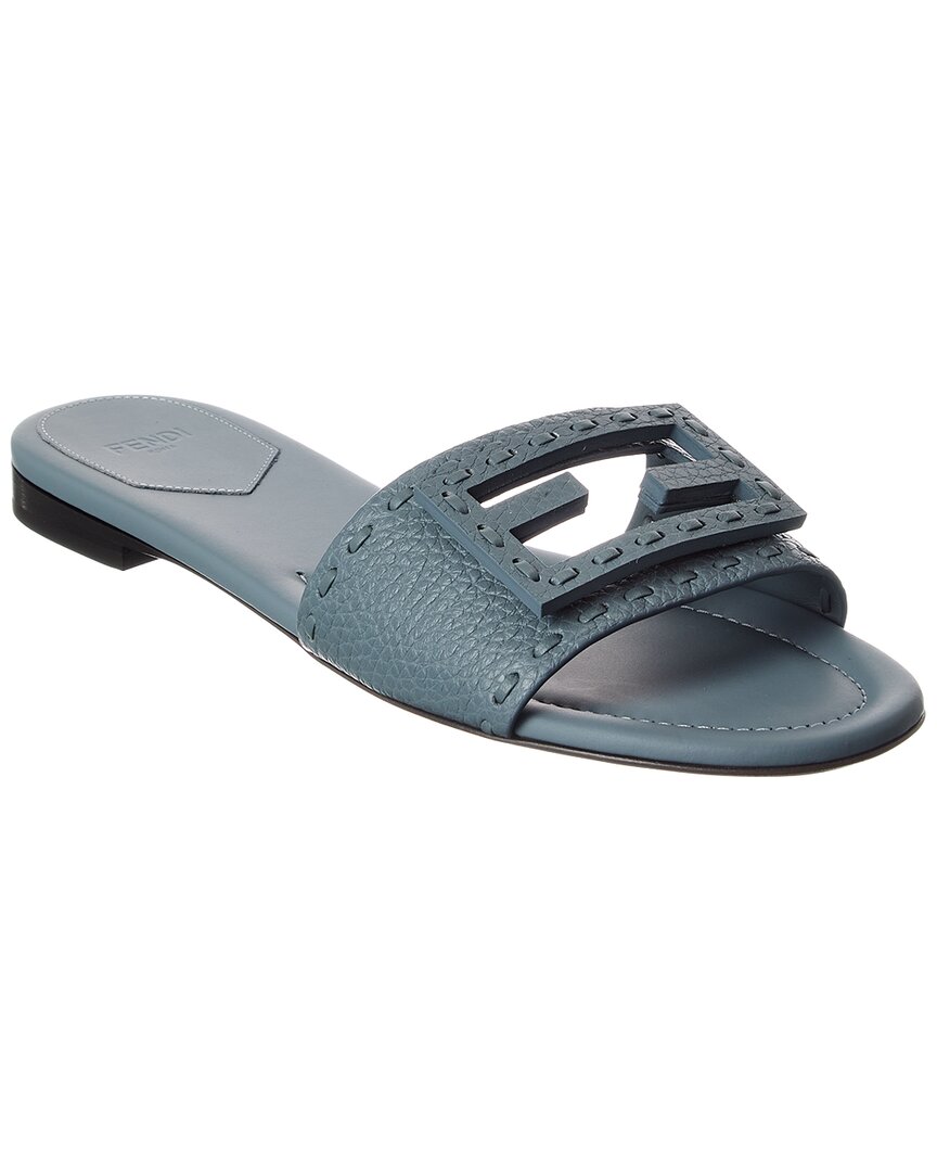 Fendi Ff Baguette Leather Sandal