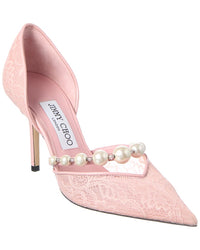 Jimmy Choo Aurelie 85 Lace & Leather Pump