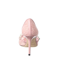 Jimmy Choo Aurelie 85 Lace & Leather Pump