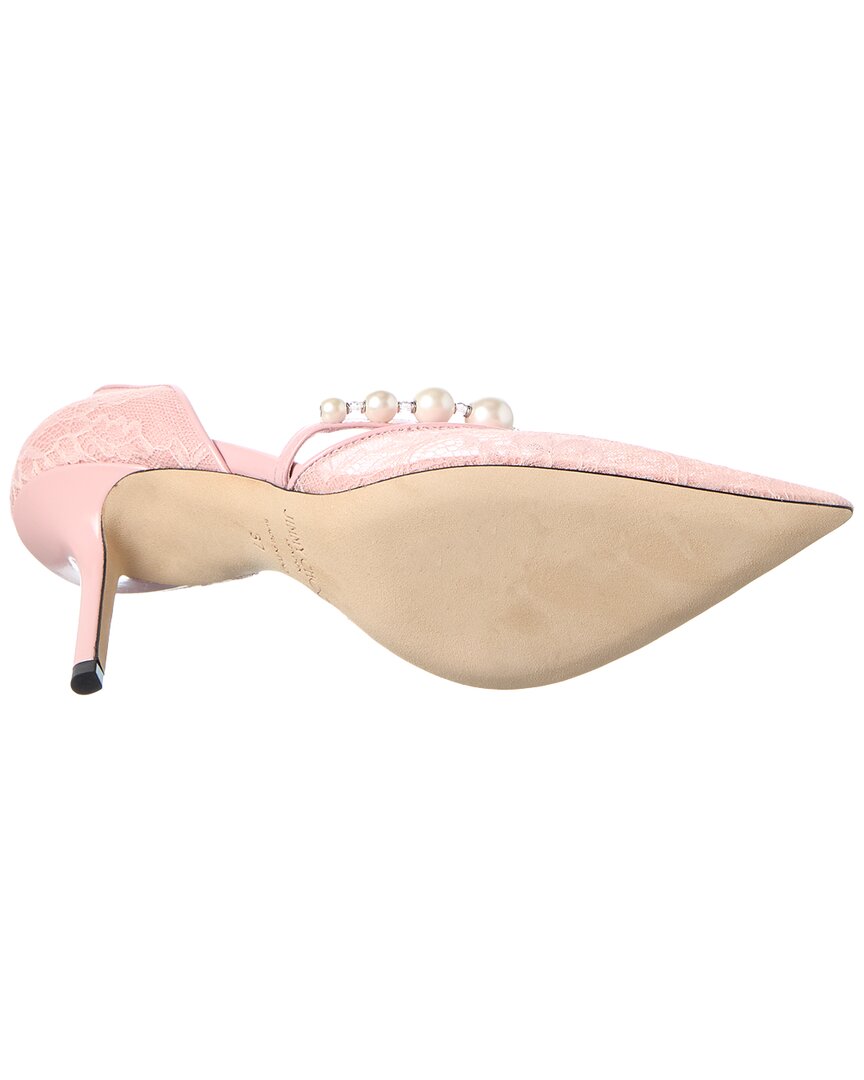 Jimmy Choo Aurelie 85 Lace & Leather Pump