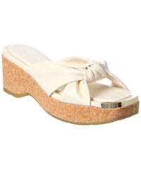 Jimmy Choo Avenue Wedge 50 Leather Sandal