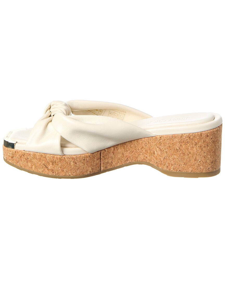 Jimmy Choo Avenue Wedge 50 Leather Sandal