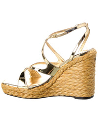 Jimmy Choo Ayla 110 Leather Wedge Sandal