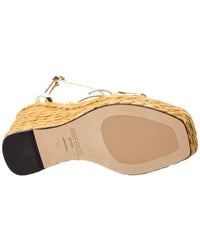 Jimmy Choo Ayla 110 Leather Wedge Sandal