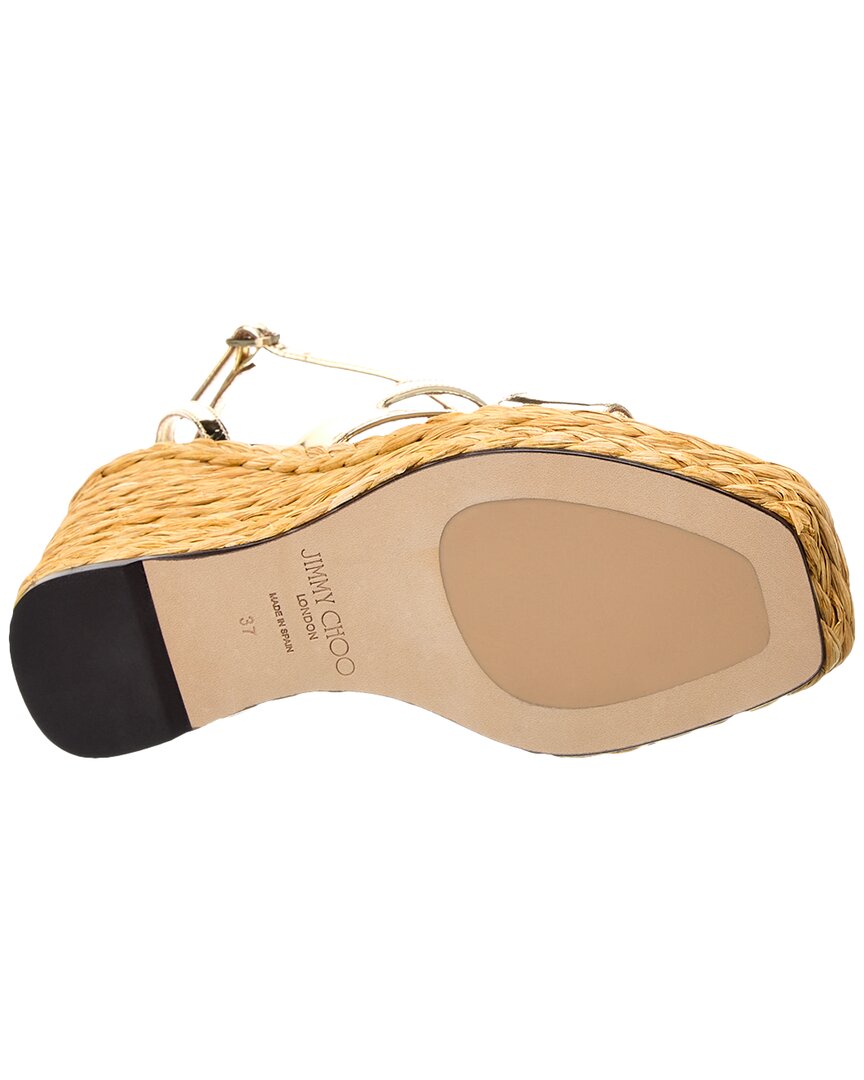 Jimmy Choo Ayla 110 Leather Wedge Sandal