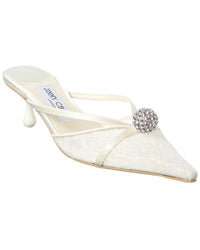 Jimmy Choo Sana 50 Lace & Satin Mule