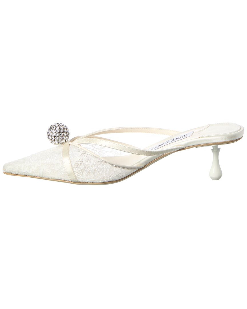 Jimmy Choo Sana 50 Lace & Satin Mule