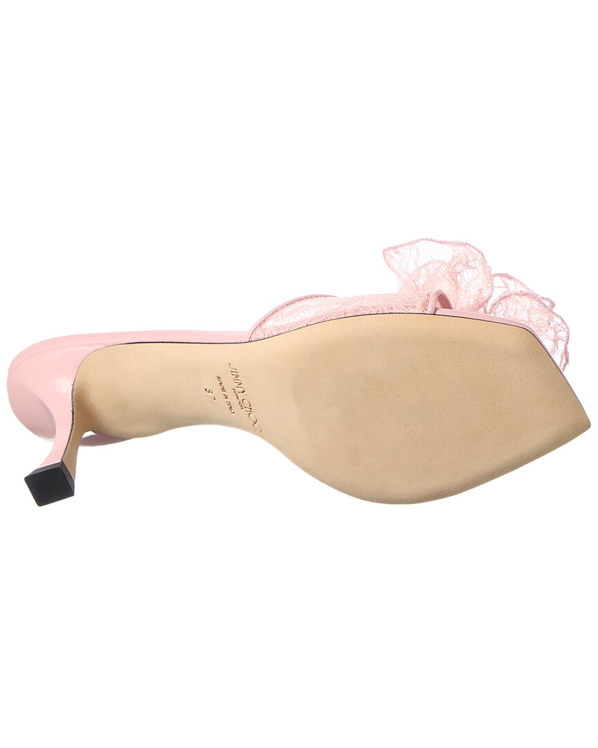 Jimmy Choo Skye/Corsage 70 Lace & Leather Sandal