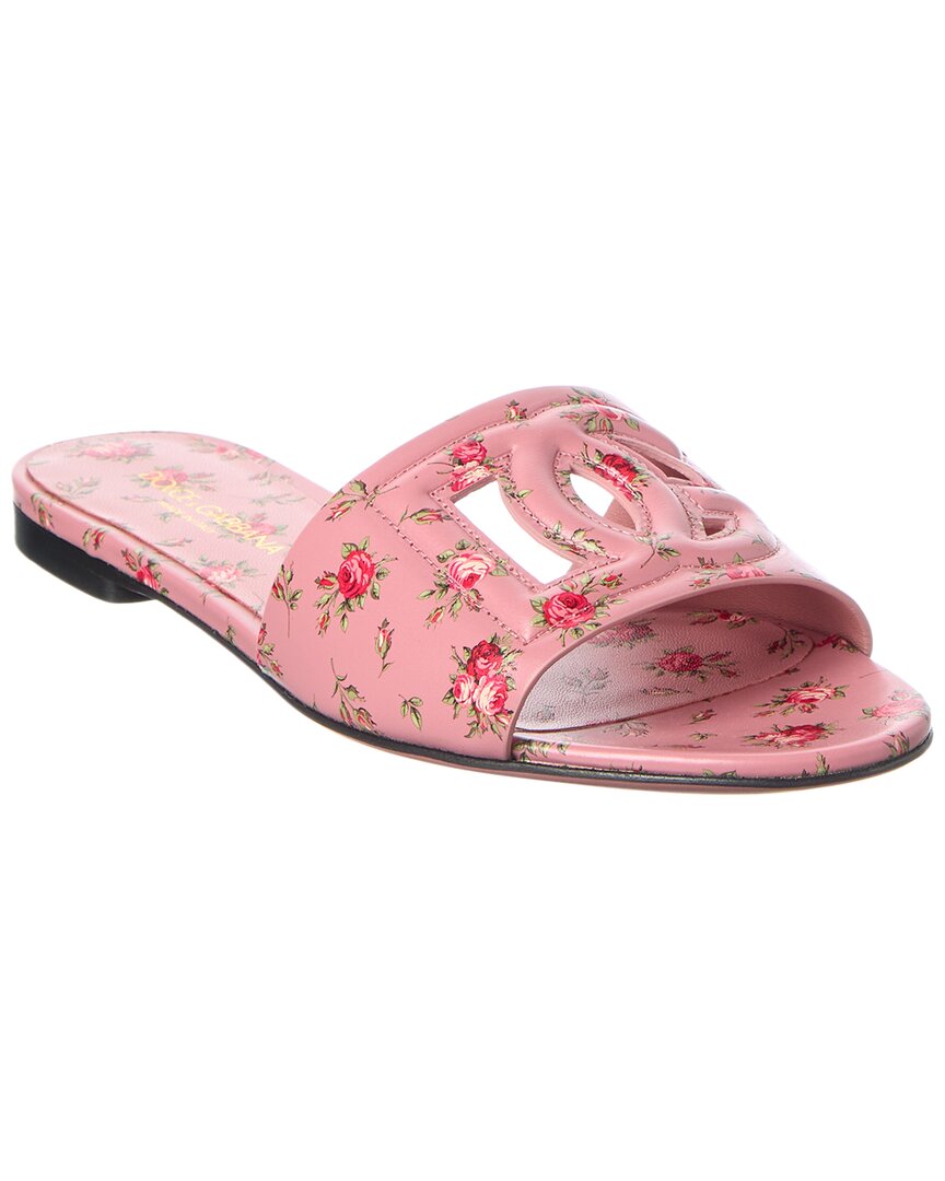 Dolce & Gabbana Dg Logo Leather Sandal
