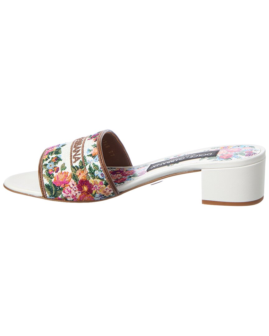 Dolce & Gabbana Embroidery Leather Sandal