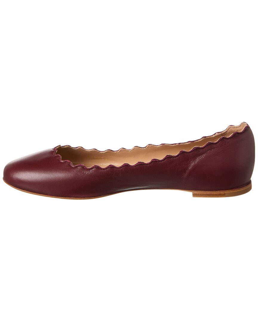 Chloé Lauren Scalloped Leather Ballerina Flat