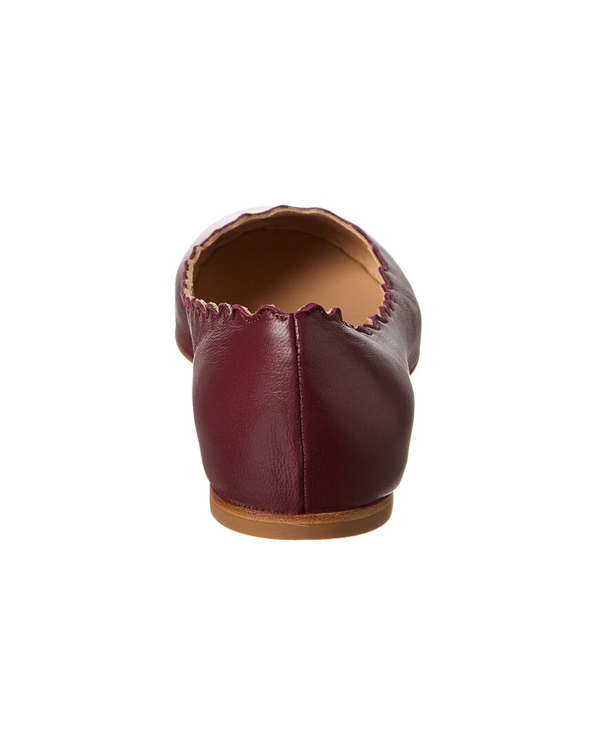 Chloé Lauren Scalloped Leather Ballerina Flat