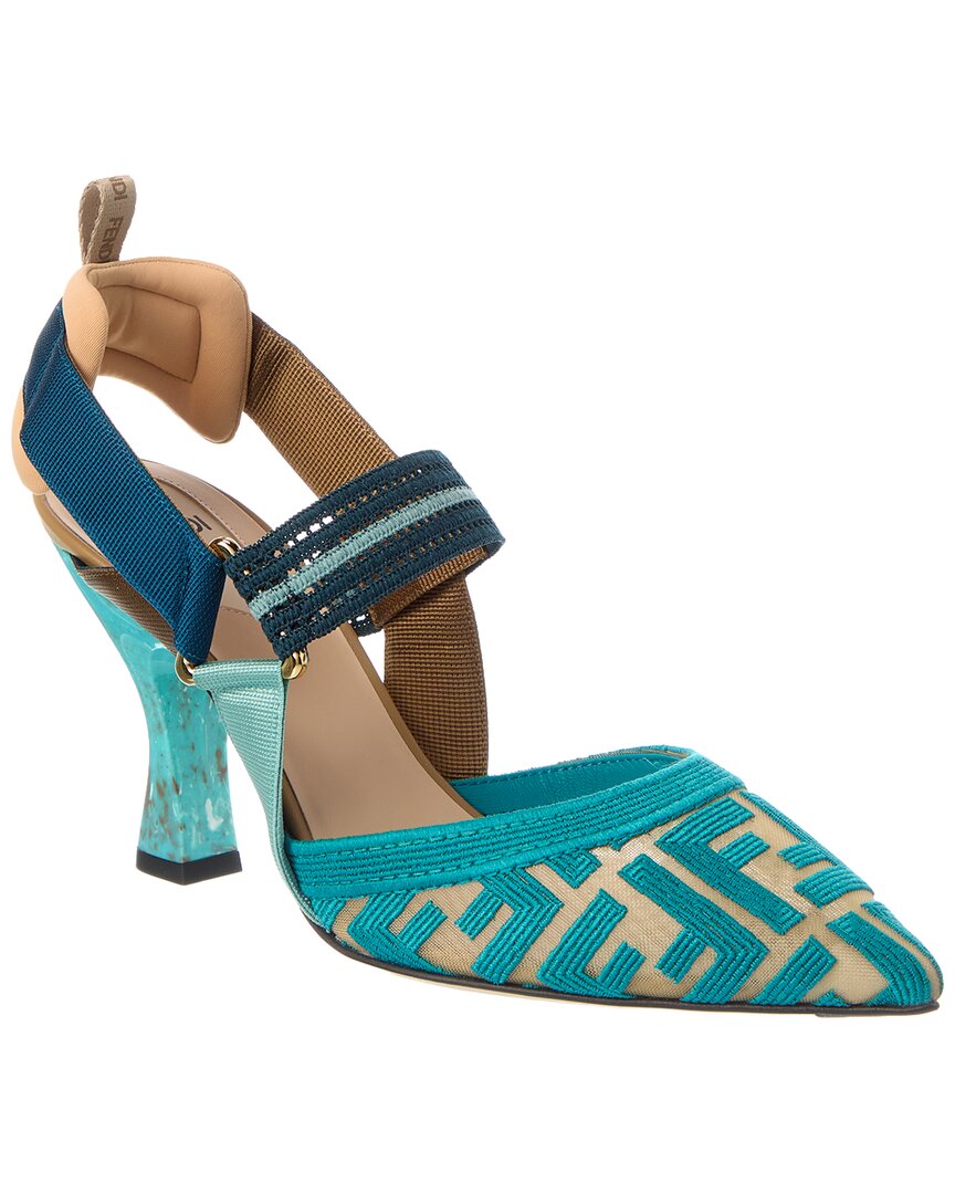 Fendi Colibri Ff Mesh Slingback Pump
