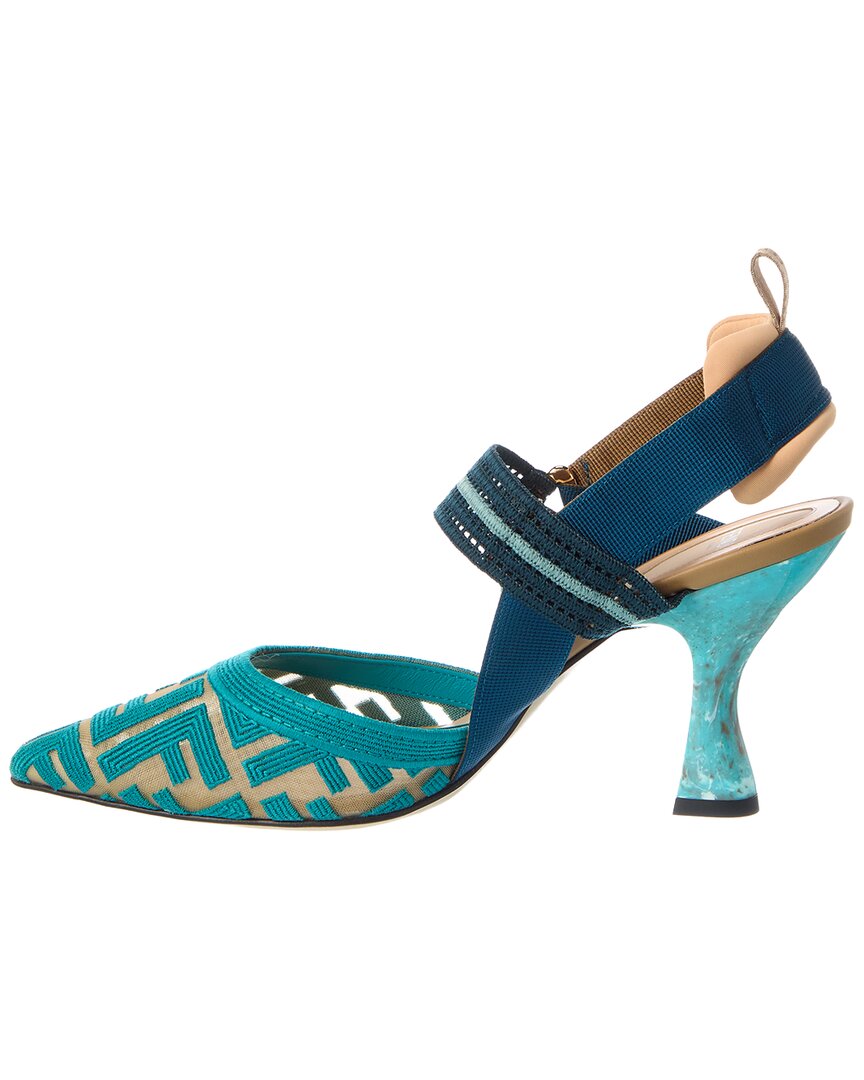 Fendi Colibri Ff Mesh Slingback Pump