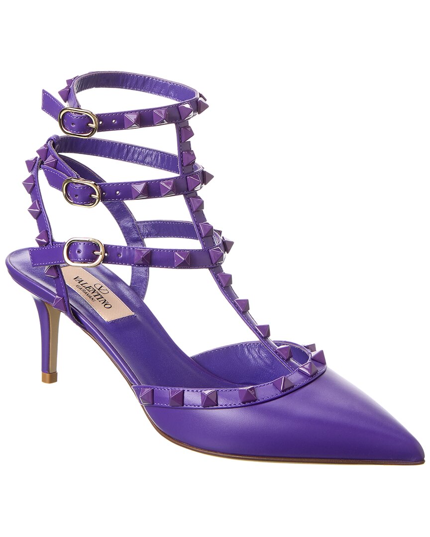 Valentino Rockstud Caged 65 Leather Ankle Strap Pump – Bluefly