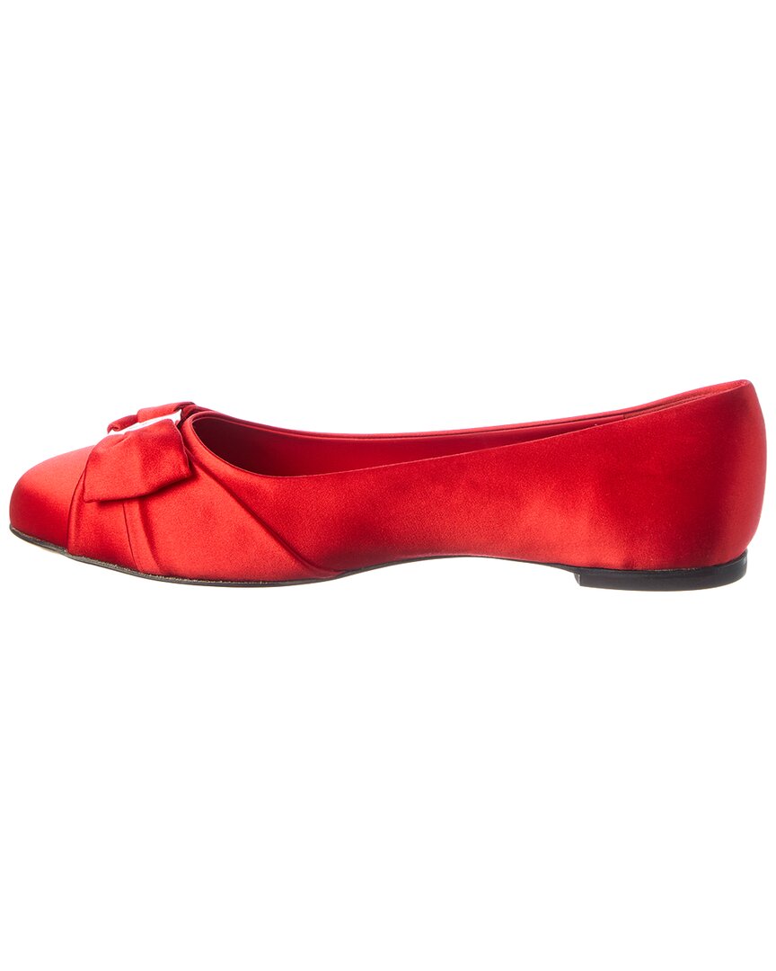 Ferragamo Logo Leather Ballerina Flat