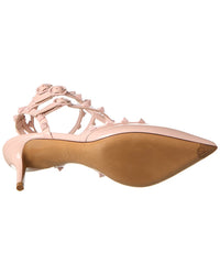 Valentino Rockstud Caged 65 Patent Ankle Strap Pump