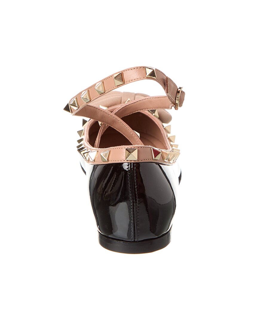 Valentino Rockstud Patent Ankle Strap Ballerina Flat – Bluefly