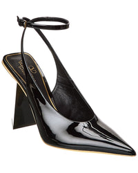 Valentino One Stud 100 Patent Slingback Pump
