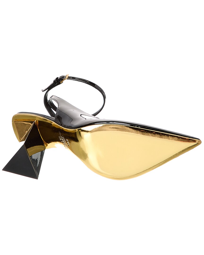 Valentino One Stud 100 Patent Slingback Pump