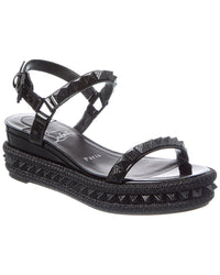 Christian Louboutin Logo Spike Leather Sandal