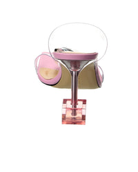 Mach & Mach Crystal Square Vinyl & Leather Mule