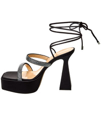 Mach & Mach Devon Satin Platform Sandal