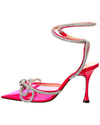 Mach & Mach Double Bow Vinyl & Leather Pump