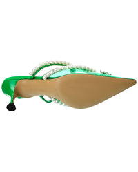 Mach & Mach Diamond & Pearls Vinyl & Leather Pump