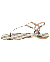 Aquazzura Logo Leather Sandal
