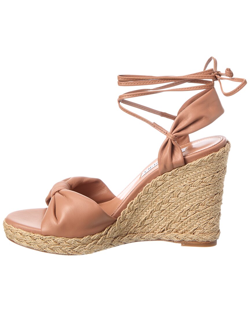 Aquazzura Logo Leather Sandal