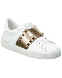 Valentino Rockstud Untitled Leather Sneaker
