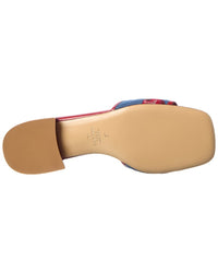 Valentino Vlogo Signature Cherryfic Denim & Leather Sandal