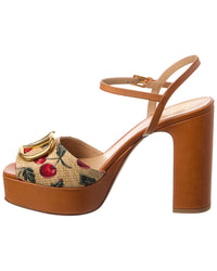 Valentino Vlogo 115 Canvas Platform Sandal