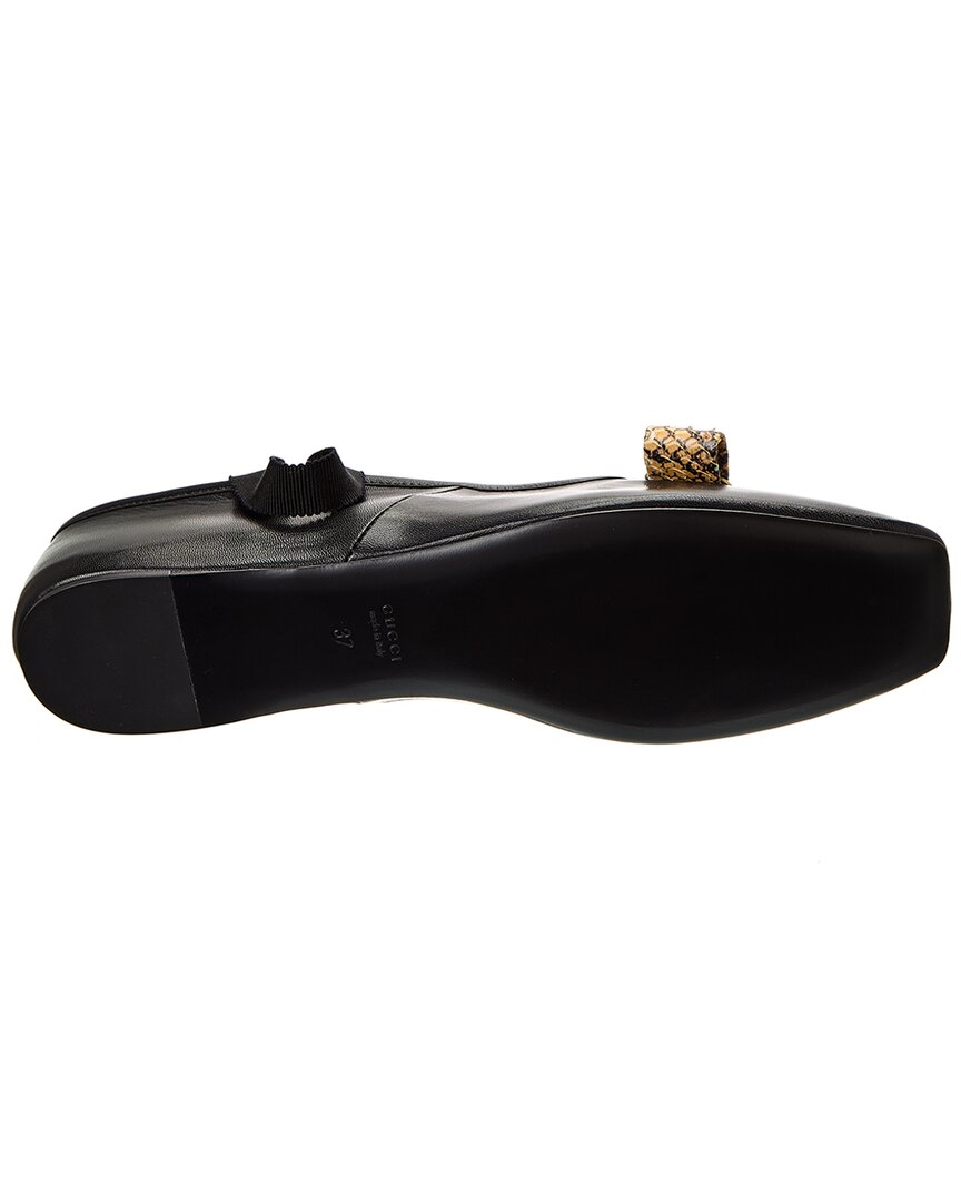 Gucci Double G Leather Ballet Flat