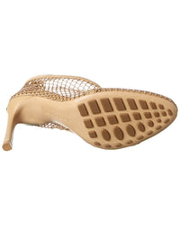 Bottega Veneta Bottega Veneta Mesh & Leather Ankle Strap Sandal