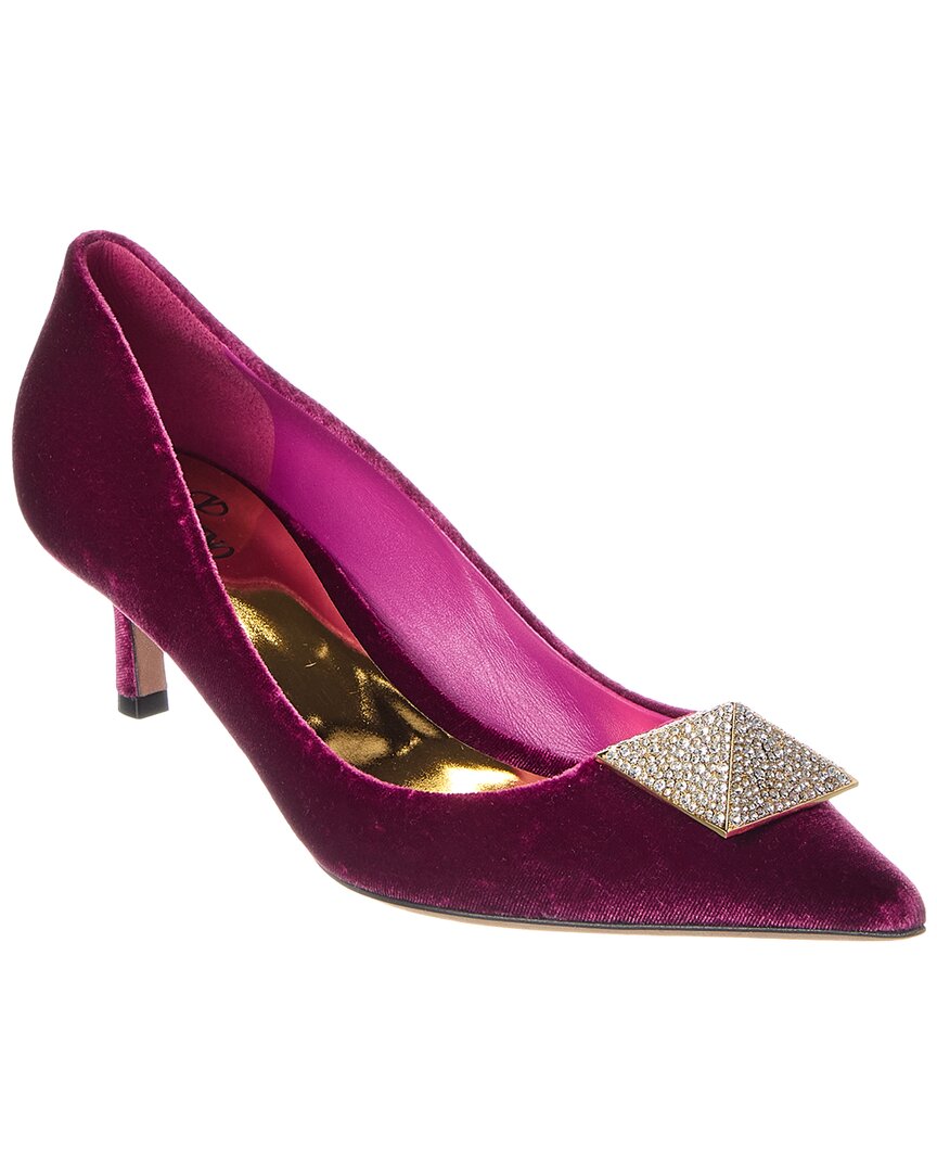Valentino Valentino Roman Stud Velvet Pump
