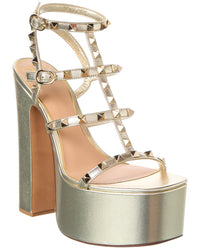 Valentino Rockstud Caged Leather Sandal