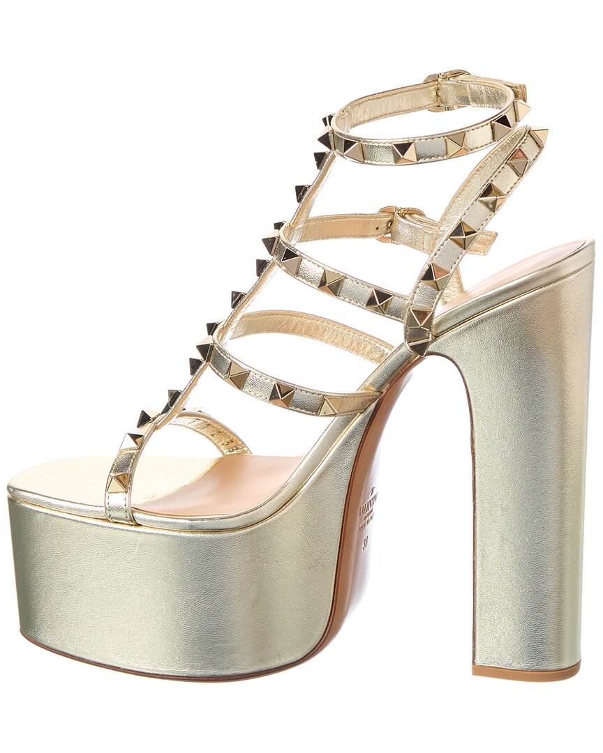 Valentino Rockstud Caged Leather Sandal