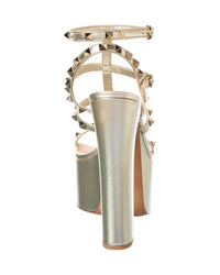 Valentino Rockstud Caged Leather Sandal