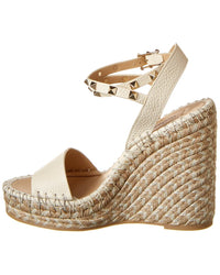 Valentino Valentino Rockstud Grainy Leather Espadrilles