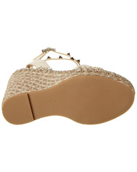 Valentino Valentino Rockstud Grainy Leather Espadrilles